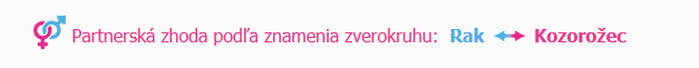 Partnerská zhoda podľa zverokruhu